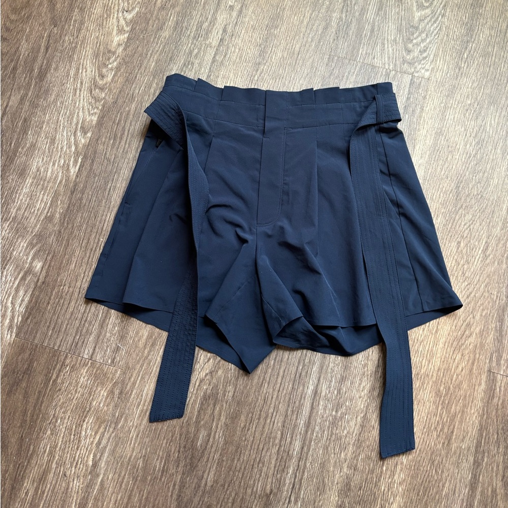 Athleta Skyline Short 2 Navy Tie-Waist Shorts